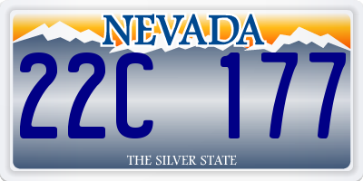 NV license plate 22C177
