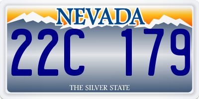 NV license plate 22C179