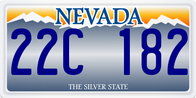 NV license plate 22C182