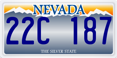 NV license plate 22C187