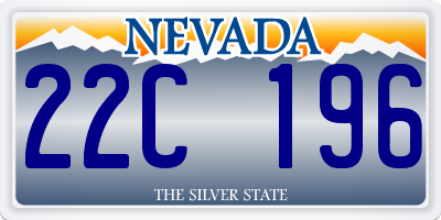 NV license plate 22C196