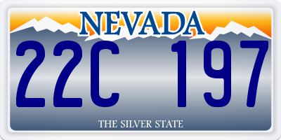 NV license plate 22C197