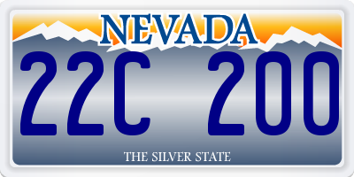 NV license plate 22C200