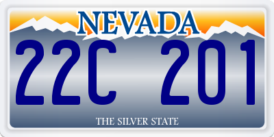 NV license plate 22C201