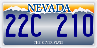 NV license plate 22C210
