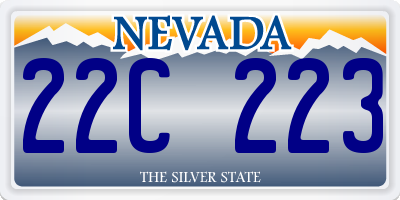 NV license plate 22C223