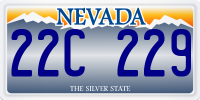 NV license plate 22C229
