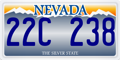 NV license plate 22C238