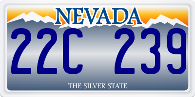 NV license plate 22C239