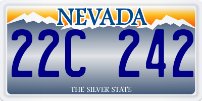 NV license plate 22C242