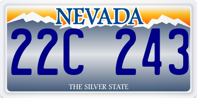 NV license plate 22C243