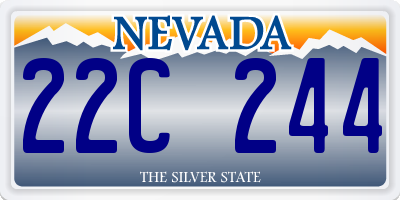 NV license plate 22C244