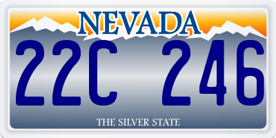 NV license plate 22C246