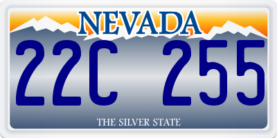 NV license plate 22C255