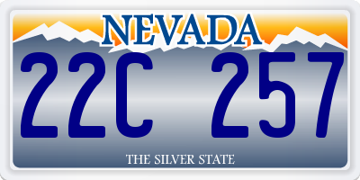 NV license plate 22C257