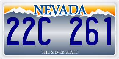 NV license plate 22C261