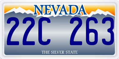 NV license plate 22C263