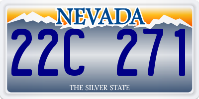 NV license plate 22C271