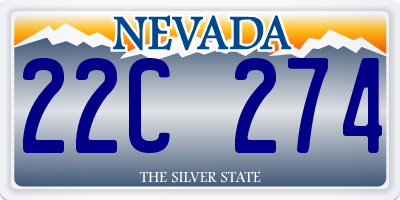 NV license plate 22C274