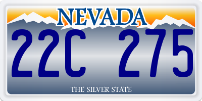 NV license plate 22C275
