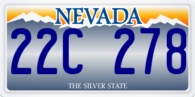 NV license plate 22C278