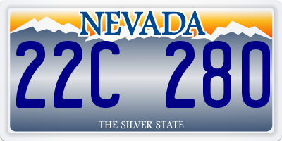 NV license plate 22C280
