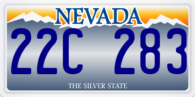 NV license plate 22C283