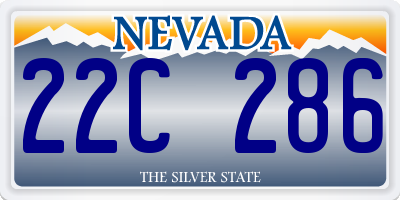 NV license plate 22C286
