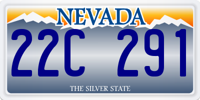 NV license plate 22C291