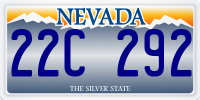NV license plate 22C292