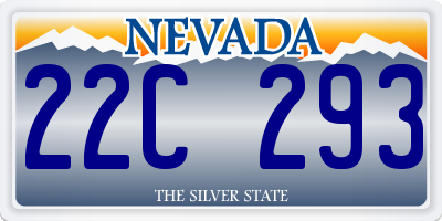 NV license plate 22C293