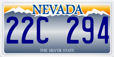 NV license plate 22C294