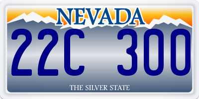 NV license plate 22C300