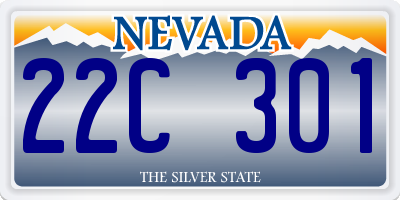NV license plate 22C301