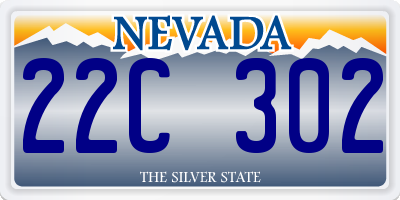 NV license plate 22C302