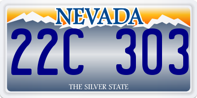 NV license plate 22C303