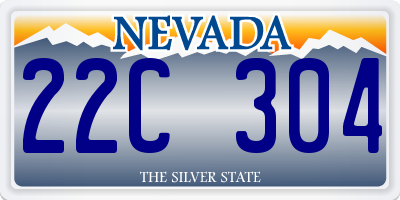 NV license plate 22C304