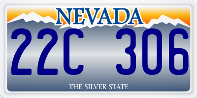 NV license plate 22C306