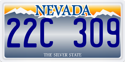 NV license plate 22C309