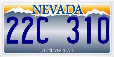 NV license plate 22C310