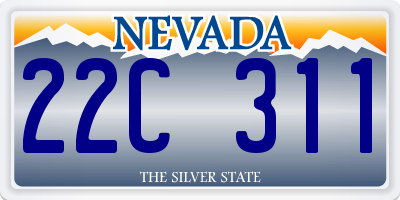 NV license plate 22C311