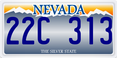 NV license plate 22C313