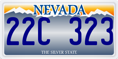 NV license plate 22C323
