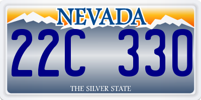 NV license plate 22C330