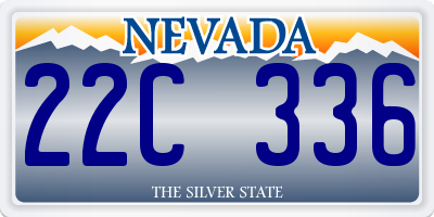 NV license plate 22C336