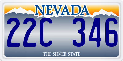 NV license plate 22C346