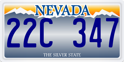 NV license plate 22C347