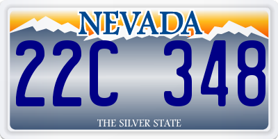 NV license plate 22C348