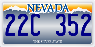 NV license plate 22C352
