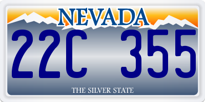 NV license plate 22C355